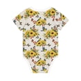 thumbnail image 2 of Daiia Bird Sunflowers Printed Unisex-Baby Short Sleeve Onesies Bodysuits Baby Climbing Clothes Soft and Comfortable Romper with Expandable Shoulder Design-3 Months, 2 of 8