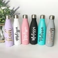 thumbnail image 4 of Botella de agua de acero inoxidable personalizada gratis, termo para dama de honor, termo con aislamiento al vacío con nombre personalizado, 500 ml, 4 of 5