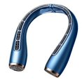 thumbnail image 1 of Ventilador de cuello colgante USB sin aspas Turbo pequeño ventilador de banda para el cuello recargable silencioso portátil para deporte ventilador de refrigeración eléctrico plegable, azul, 1 of 5