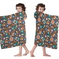 thumbnail image 4 of Cute Hedgehog Pioneer Flower Hooded Bath Towel，60"x35" for Ages 3 To 12 Kids, Quick Dry Lightweight Soft Microfiber Hood Beach Towel Cover Up for Kids, 4 of 7