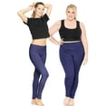 thumbnail image 2 of Stretch Is Comfort Women's Foldover Full Length Cotton Legging | Adult Small- 3x, 2 of 6