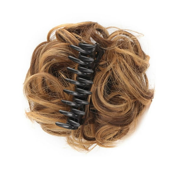 Messy Hair Bun Extensions Curly Wavy Hair Scrunchies for Women Girls Large Synthetic Updo Hair Claw Clip Hair Chignons