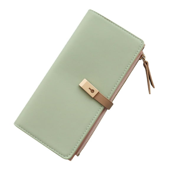 Long Wallet Ladies Clutch Leather for Women Purses Fashion Zipper Credit Cards Lightweight Miss Women's