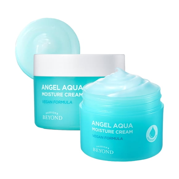 BEYOND Angel Aqua Cream (5.1fl oz) - Mascarilla para dormir hidratante de gel facial ligera y refrescante instantánea. Cuidado de la piel coreano vegano. Cica Ácido Hialurónico Pantenol.