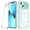 Teal, variant on For Apple iPhone 14 Plus 6.7 inch Transparent Crystal Build-in Screen Slide Lens Shockproof Protective Hybrid Case Cover Yellow