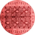 thumbnail image 1 of Ahgly Company Indoor Round Oriental Red Industrial Area Rugs, 6' Round, 1 of 4