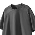 thumbnail image 4 of Mens Workout Shirts Short Sleeve Athletic Quick Dry Breathable Shirts Running Gym Crewneck T-Shirts Big and Tall Size M-5XL Gray, 4 of 5