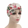 thumbnail image 2 of EnJoCho Women's Outdoor Travel Hat Cancer Head Hat Cap Ethnic Boho Floral Hair Cover Wrap Turban Headwear Turban Cap, 2 of 2