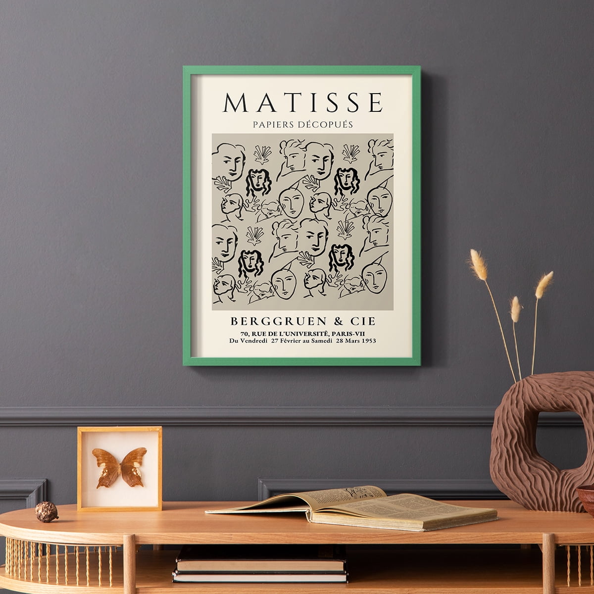 Matisse CLXVI Framed Print in Green Solid Wood 8 x 10 Framed Print