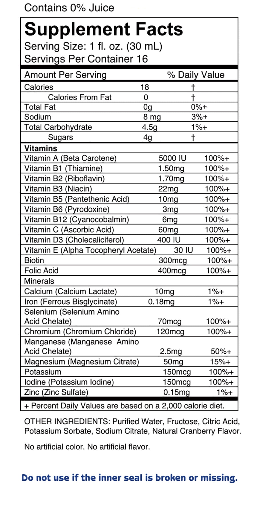 1st Step for Energy Liquid Multivitamin & Mineral - Citrus Burst, 16 Fluid Ounce