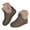 Coffee, variant on Women's Fuzzy Boots Slip On Ankle Platform Booties Furry Faux Fur Lining Flat Short Snow Boots Fashion Winter Warm Suede Casual Shoes