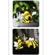 thumbnail image 4 of Toystoory Juego de 2 macetas decorativas con rayas amarillas y negras y figuras de abejas blancas. Bee Deco Decoración del hogar, 4 of 6