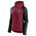 thumbnail image 2 of Women's Fanatics Red/Black Atlanta United FC Iconic Raglan Full-Zip Hoodie, 2 of 3