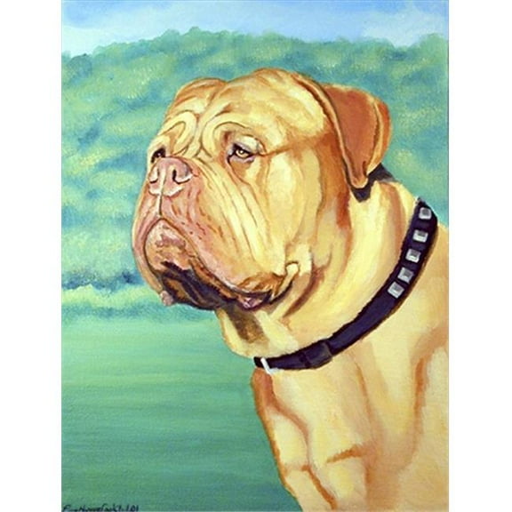 28 x 40 in. Dogue De Bordeaux Flag Canvas House Size