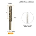thumbnail image 2 of Uxcell 3pcs 47/64" Twist Drill Bits, M35 Cobalt High-Speed Steel Drill Bit for Metal, 2 of 6