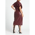 thumbnail image 2 of ELOQUII Women's Plus Size Faux Leather Midi Dress, 2 of 3