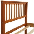 thumbnail image 2 of Harper & Bright Designs Classic Pine Wood Low Profile Platform Bed, Twin, Oak, 2 of 6