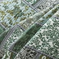 thumbnail image 6 of WannaToo Quilt Comforter Cotton Bedding Set With Shams, Vintage Green, King, 6 of 7