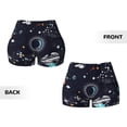 thumbnail image 4 of Yiaed Galaxy2 Print Women's Athletic Shorts Running Shorts Sporty Short High Waisted Elastic Workout Shorts for Yoga Gym Running & Sports -Medium, 4 of 6