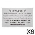 thumbnail image 1 of 6x Cartera Grabada Tarjeta de Inserción Tarjeta de Felicitación Regalo Del Día de San Valentín Recuerdo Romántico para Tarjeta de Cumpleaños Propuesta 6 piezas, 1 of 10