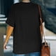 thumbnail image 4 of Blusa de manga corta de verano con cuello redondo para mujer a la moda, blusas informales sólidas Fridja bn7432, 4 of 9