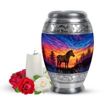 Yatskia Colorful Zebra Little Cremation Keepsake Urn for Ashes Adult Men and Women, Small Funeral Burial Urns for Human Ashes Adult Female, (Monar Pack of 1, 3 Inch)