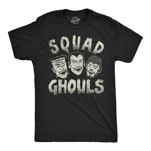 Mens Funny T Shirts Squad Ghouls Sarcastic Halloween Graphic Novelty Tee for Men Graphic Tees