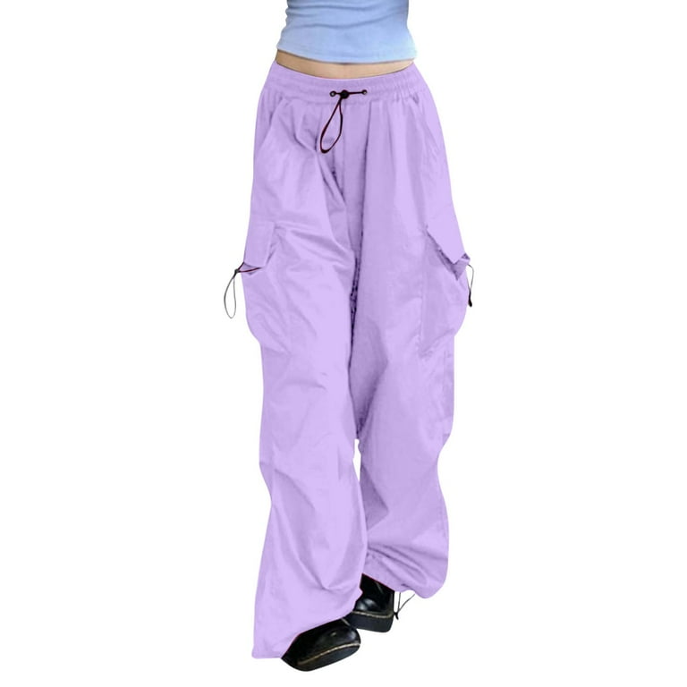 Cargo Pants Women, 90s Vintage Baggy Wide Leg Parachute Trousers