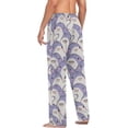 thumbnail image 6 of GZHJMY Men's Pajama Pants - Cute Purple Sharks, Loose Thin PJs Lounge Sleep Bottoms with Pockets Drawstring, Christmas New Year Birthday Gifts, Medium, 6 of 7