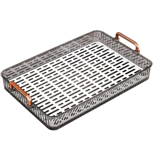 Bandeja de té, Bandeja de té de drenaje de agua Bandeja de té rectangular Bandeja de drenaje para servir té Diseño a prueba de futuro Jadeshay A