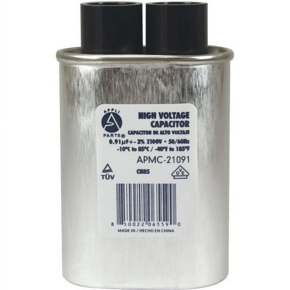 Appli Parts APMC-21091 0.91uf mfd (microfarads) High Voltage Microwave capacitor 2100V 50/60Hz CH85 21091 Universal Replacement for Multiple Brands NO PCB