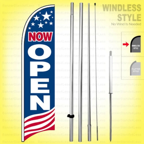 TIRES SALE Windless Swooper Flag Kit 15' Feather Banner Sign  rb-h 