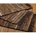 thumbnail image 6 of HF by LT Tucson Leather Table Runner, 13 x 39 inches, Handwoven Recycled Leather and Soft Cotton, Brown, 6 of 6