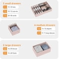 thumbnail image 6 of NEILA 10-Drawer Pink Wide Storage Dresser - Stylish 55-Inch TV Stand with Integrated Power Outlet and Durable Metal Frame for Bedroom and Living Room, 6 of 8