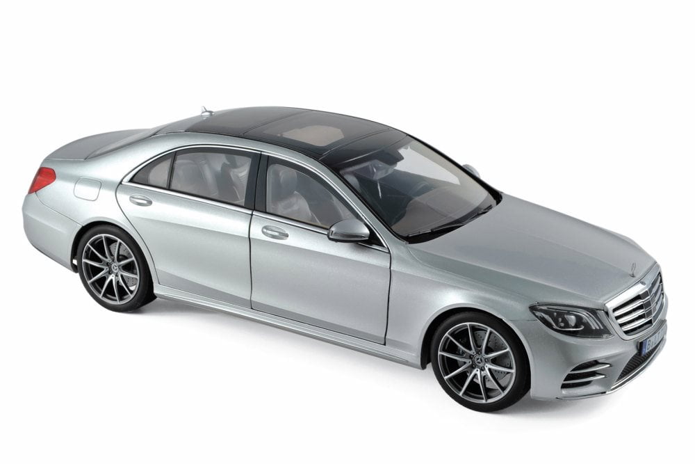 2018 Mercedes S Class AMG Line Silver Metallic 1/18 Diecast Model Car by Norev 183479