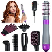 NEXPURE Hair Dryer Brush Set 6-in-1 Hot Air Brush, Blow Dryer Brush for Straightening, Curling & Volumizing, No Heat Damage Hair Styling Tool