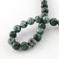thumbnail image 3 of 10strands Dyed Sesame Jasper Round Beads Strands Dark Sea Green 8mm Hole: 1mm about 48pcs/strand 14.9 inch, 3 of 3