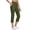 Green-C, variant on JINMGG Womens Clearance Plus Size Pants Women's Knee Length Leggings High Waisted Yoga Workout Exercise Capris for Casual Summer with Pockets Brown S