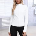 thumbnail image 7 of Hilenly Women's Plus Size Workout Jackets Lightweight Zip Up Yoga Jacket Long Sleeve Athletic Slim Fit Shirt Sun Protection Clothing, 7 of 7