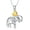 November-Citrine, variant on Elephant Necklace Birthstone Elephant Pendant Necklace for Women