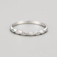 thumbnail image 2 of S925 Sterling Silver Simple Micro Diamond Geometric Ring, 2 of 4