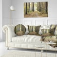 thumbnail image 3 of Designart Pathway in Autumn Pine Forest - Modern Forest Throw Pillow - 12x20, 3 of 5