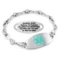 thumbnail image 1 of MedicEngraved Stainless Steel Custom Medical Alert Bracelet - 6mm Infinity Link, 1 of 8