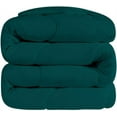 thumbnail image 3 of D.N.G. BEDDINGS 3 Piece Luxury Wavy Stitching Comforter Set Super Soft, All Season, 800 Thread Count, 100% Egyptian Cotton, With 6 Corner Tabs, Super King Size Teal Color, 3 of 6