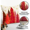thumbnail image 6 of Red Christmas Pillow Covers 18x18 Inch Set of 2 Santa Tree Gold Snowflake Xmas Decorative Square Throw Pillows for Couch Winter Holiday Pillow Cases Farmhouse Home Decor for Sofa Porch Outdoor, 6 of 8