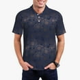 thumbnail image 2 of Balery Sunflowers Printed Men’s Short Sleeve Polo Shirt, Midweight Men's Shirt,Golf Polo shirts -Small, 2 of 8
