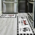 thumbnail image 4 of Farmhouse Kitchen Rugs Sets of 2 Buffalo Plaid Black and White Rooster Cow Kitchen Rug Washable Non-Slip Kitchen Mats for Floor 2 Piece Farmhouse Kitchen Decor, 4 of 6