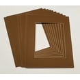 thumbnail image 1 of Brown 10x12 White Picture Mats with White Core for 8x10 Pictures - Fits 10x12 Frame, 1 of 2