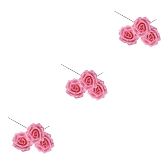 Flores artificiales Inteprter 50 piezas Rosa oscuro para Fiesta Banquete Ceremonia Boda Reutilizable