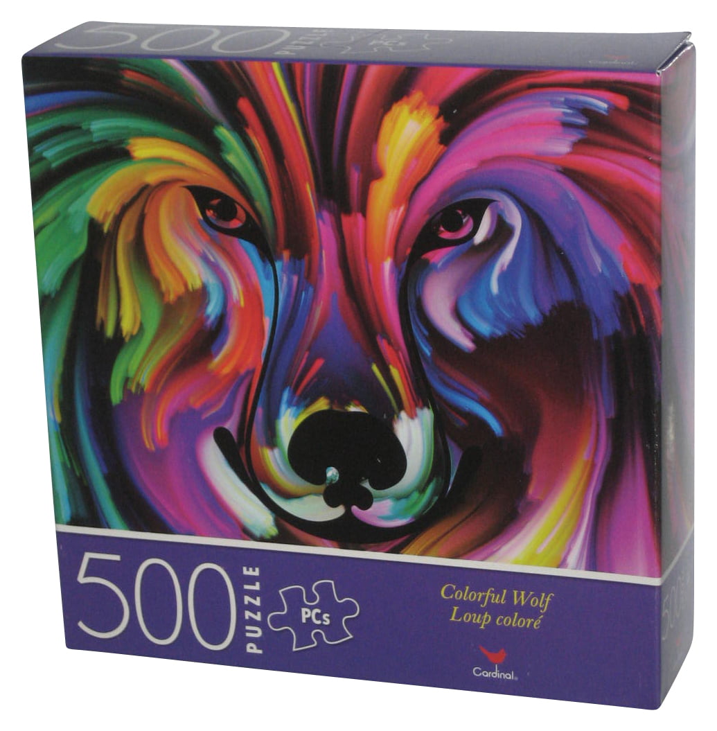 500 Piece Jigsaw Puzzle Cardinal 14 in x 11 in Colorful Wolf 